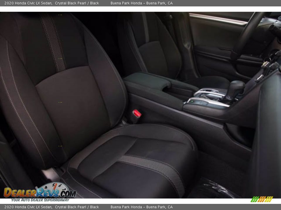 2020 Honda Civic LX Sedan Crystal Black Pearl / Black Photo #25