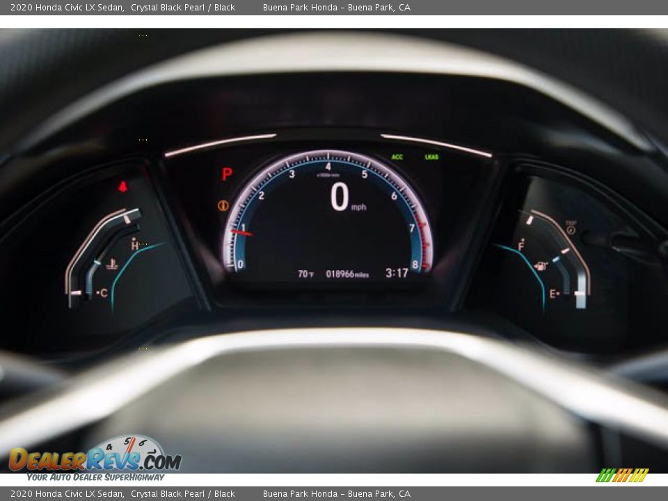 2020 Honda Civic LX Sedan Crystal Black Pearl / Black Photo #28