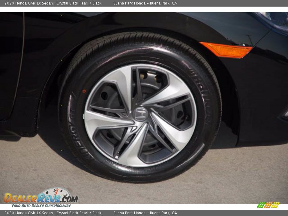 2020 Honda Civic LX Sedan Crystal Black Pearl / Black Photo #36