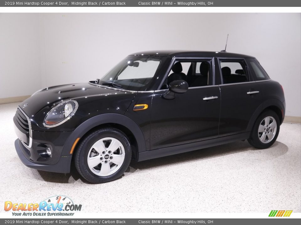 2019 Mini Hardtop Cooper 4 Door Midnight Black / Carbon Black Photo #3