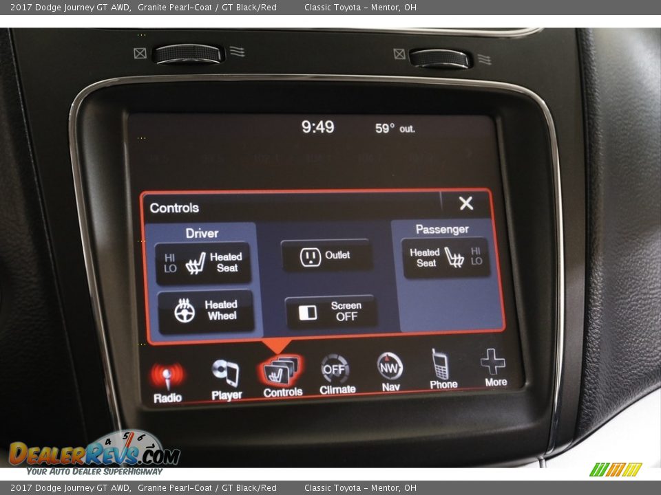 Controls of 2017 Dodge Journey GT AWD Photo #11