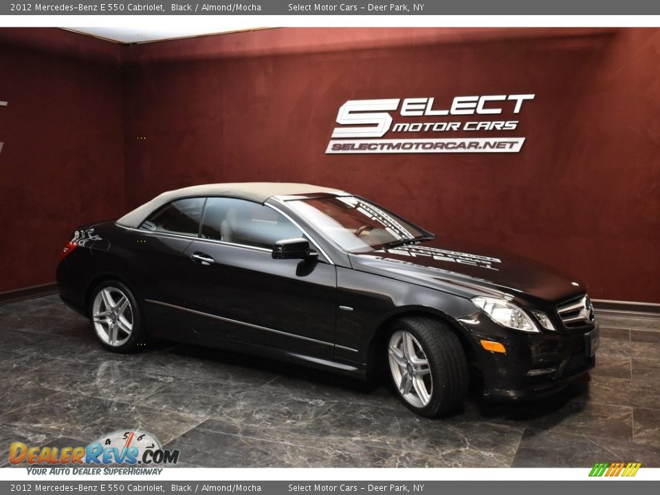 2012 Mercedes-Benz E 550 Cabriolet Black / Almond/Mocha Photo #3