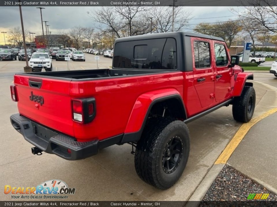 2021 Jeep Gladiator Willys 4x4 Firecracker Red / Black Photo #2