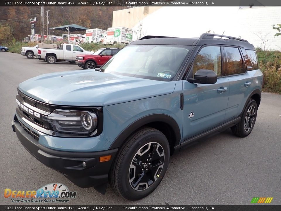 Front 3/4 View of 2021 Ford Bronco Sport Outer Banks 4x4 Photo #7