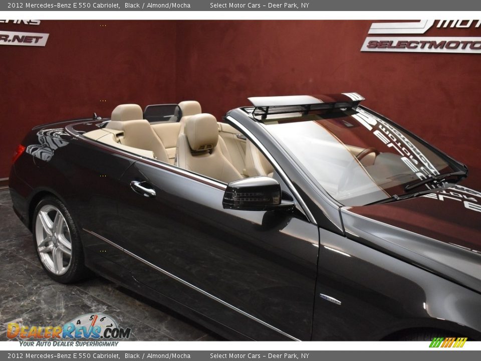 2012 Mercedes-Benz E 550 Cabriolet Black / Almond/Mocha Photo #8