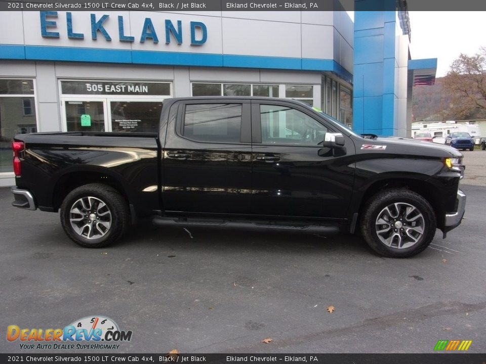 2021 Chevrolet Silverado 1500 LT Crew Cab 4x4 Black / Jet Black Photo #2