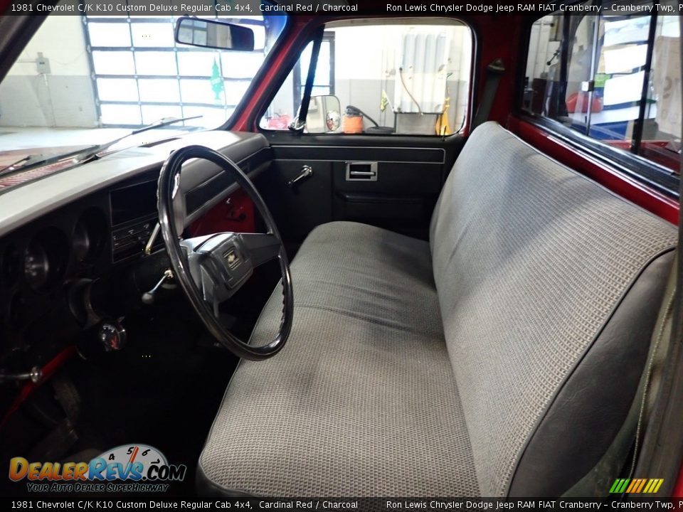 Charcoal Interior - 1981 Chevrolet C/K K10 Custom Deluxe Regular Cab 4x4 Photo #3