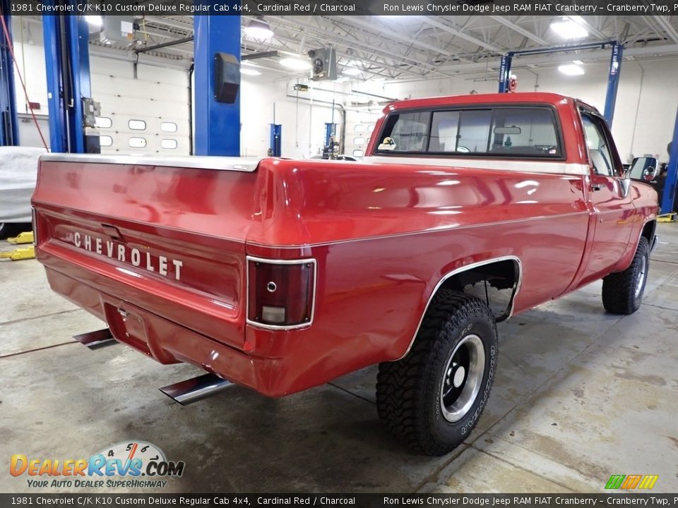 Cardinal Red 1981 Chevrolet C/K K10 Custom Deluxe Regular Cab 4x4 Photo #4