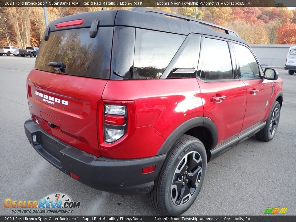2021 Ford Bronco Sport Outer Banks 4x4 Rapid Red Metallic / Ebony/Roast Photo #2