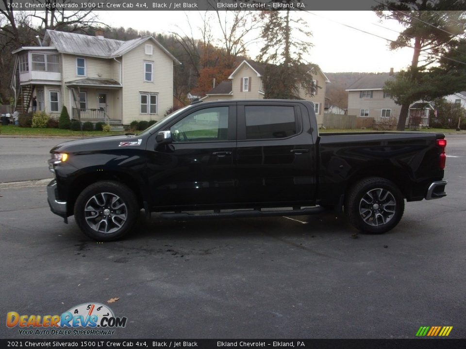 2021 Chevrolet Silverado 1500 LT Crew Cab 4x4 Black / Jet Black Photo #6