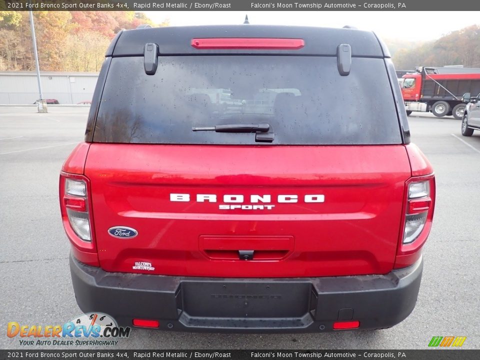 2021 Ford Bronco Sport Outer Banks 4x4 Rapid Red Metallic / Ebony/Roast Photo #3