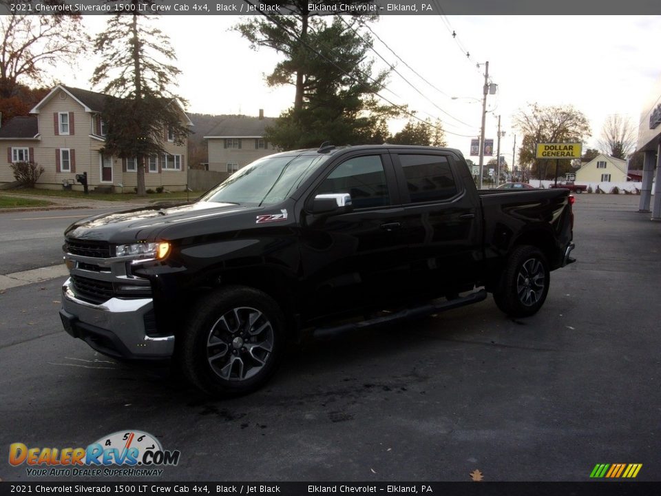 2021 Chevrolet Silverado 1500 LT Crew Cab 4x4 Black / Jet Black Photo #7