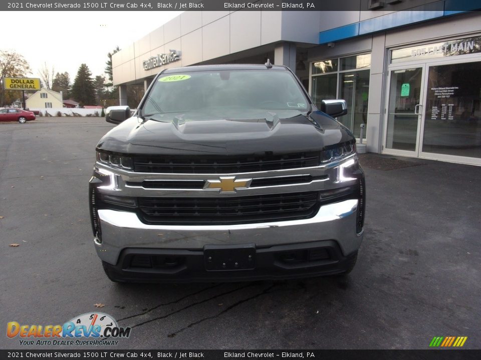 2021 Chevrolet Silverado 1500 LT Crew Cab 4x4 Black / Jet Black Photo #8