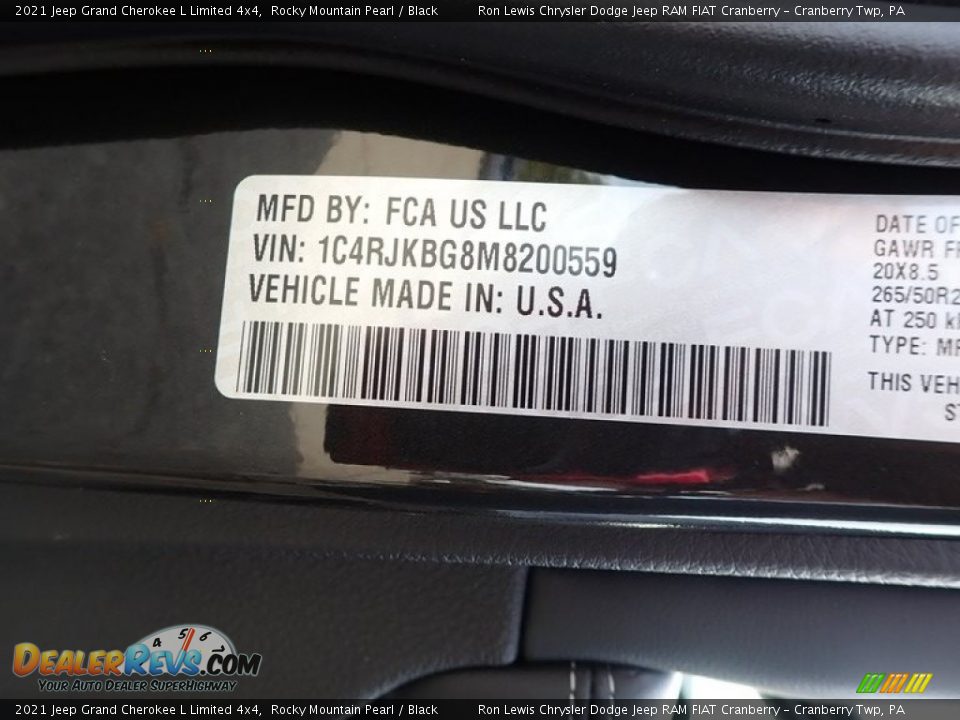 2021 Jeep Grand Cherokee L Limited 4x4 Rocky Mountain Pearl / Black Photo #11