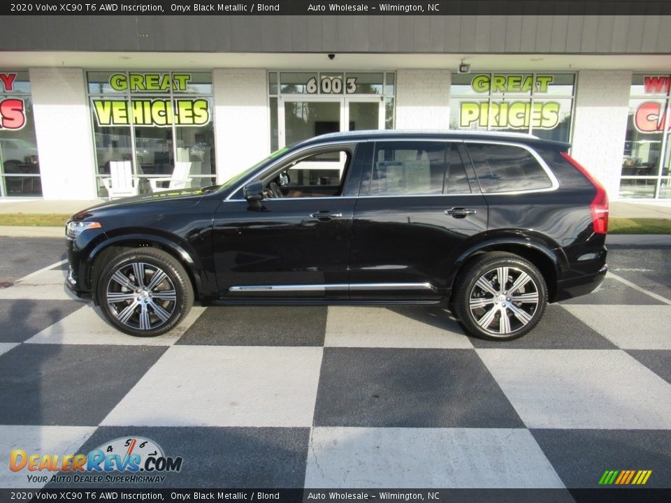 2020 Volvo XC90 T6 AWD Inscription Onyx Black Metallic / Blond Photo #1