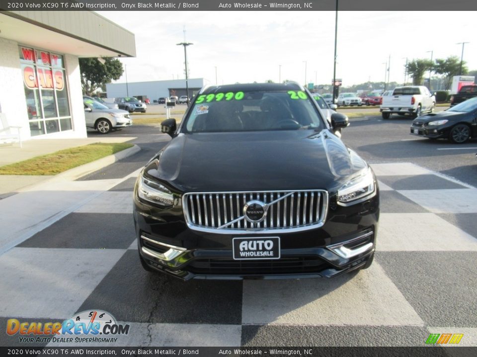 2020 Volvo XC90 T6 AWD Inscription Onyx Black Metallic / Blond Photo #2