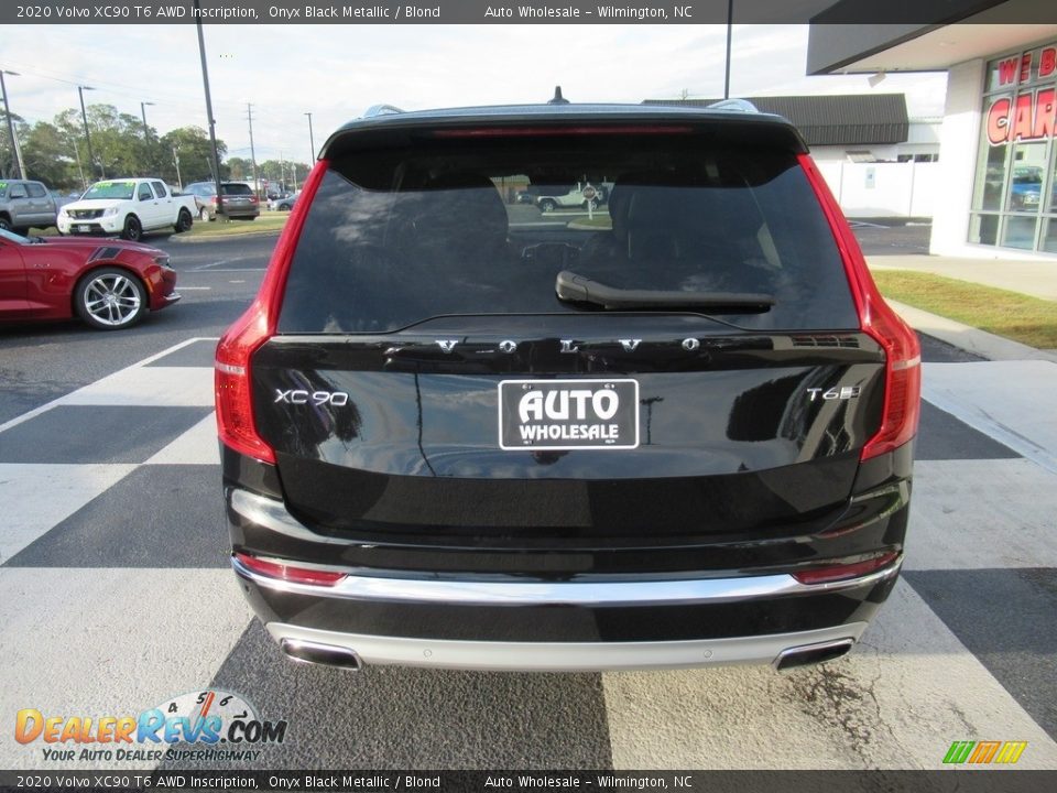 2020 Volvo XC90 T6 AWD Inscription Onyx Black Metallic / Blond Photo #4