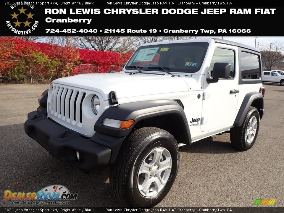 2021 Jeep Wrangler Sport 4x4 Bright White / Black Photo #1