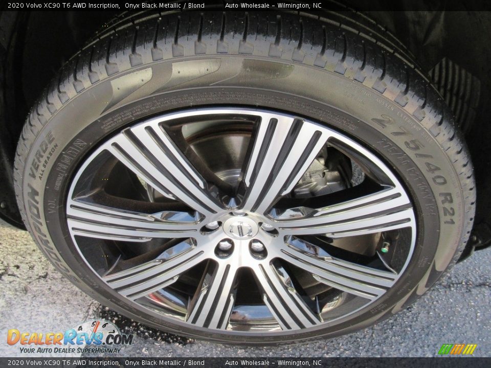 2020 Volvo XC90 T6 AWD Inscription Onyx Black Metallic / Blond Photo #7