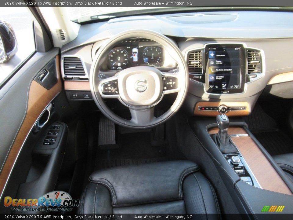 2020 Volvo XC90 T6 AWD Inscription Onyx Black Metallic / Blond Photo #15