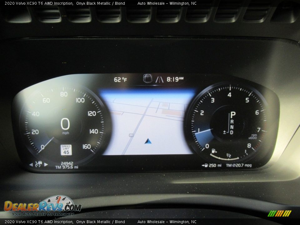 2020 Volvo XC90 T6 AWD Inscription Onyx Black Metallic / Blond Photo #16