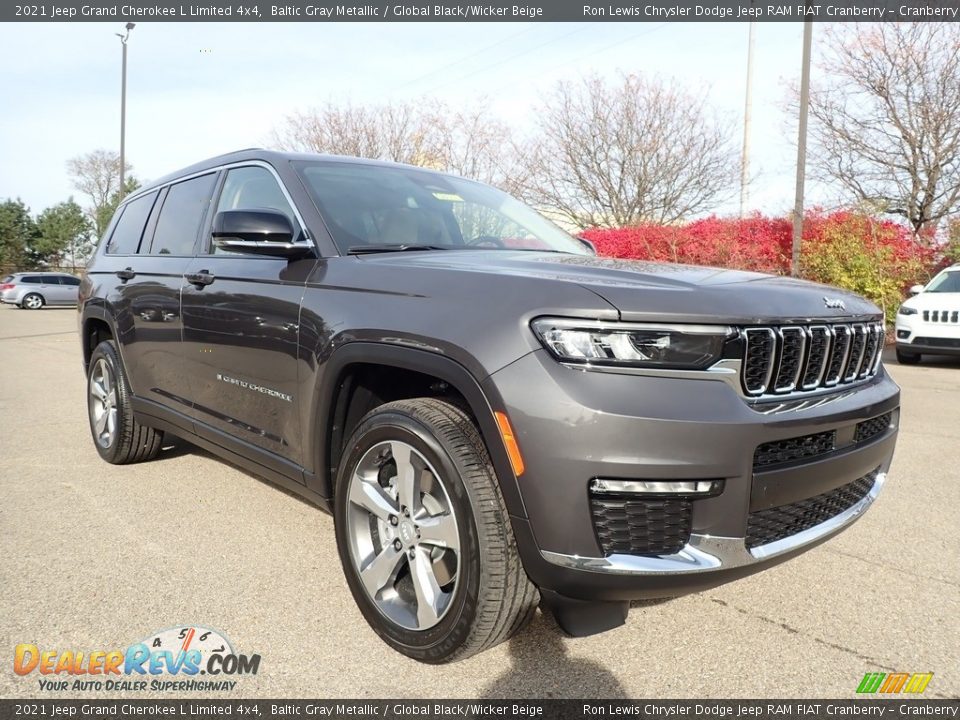 2021 Jeep Grand Cherokee L Limited 4x4 Baltic Gray Metallic / Global Black/Wicker Beige Photo #3