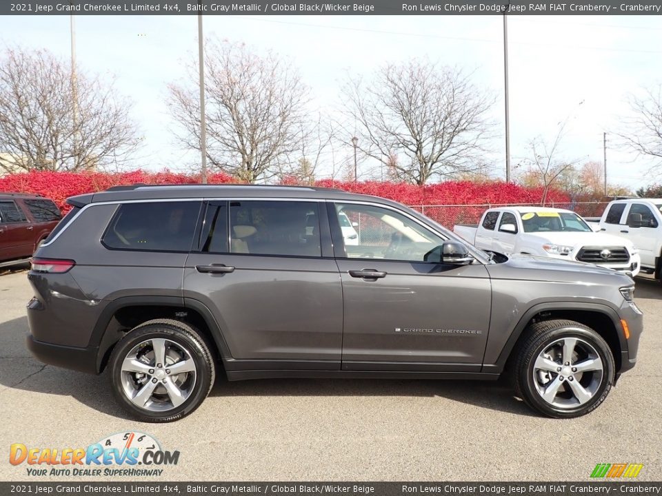 2021 Jeep Grand Cherokee L Limited 4x4 Baltic Gray Metallic / Global Black/Wicker Beige Photo #4