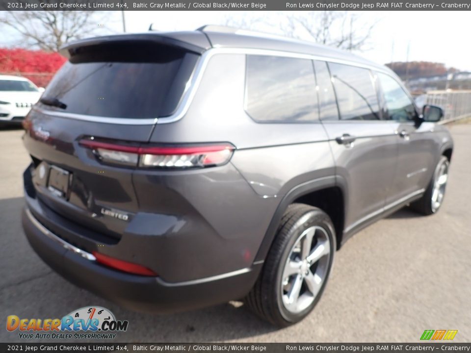 2021 Jeep Grand Cherokee L Limited 4x4 Baltic Gray Metallic / Global Black/Wicker Beige Photo #5