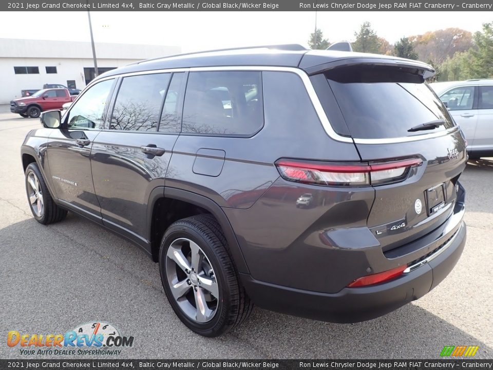 2021 Jeep Grand Cherokee L Limited 4x4 Baltic Gray Metallic / Global Black/Wicker Beige Photo #8