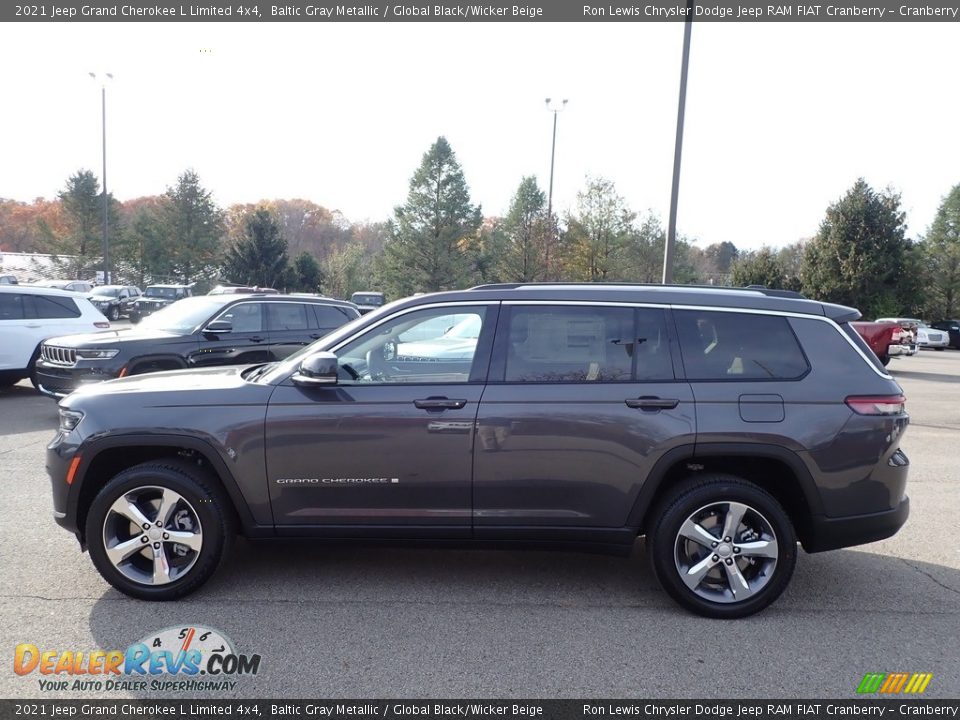 2021 Jeep Grand Cherokee L Limited 4x4 Baltic Gray Metallic / Global Black/Wicker Beige Photo #9