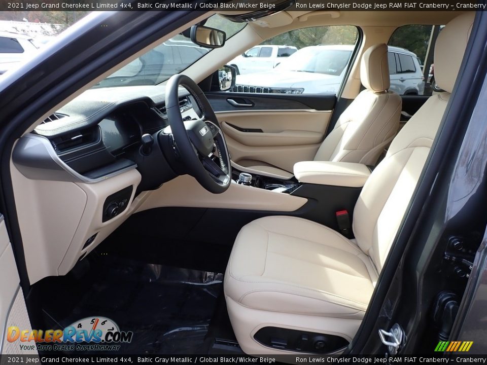 2021 Jeep Grand Cherokee L Limited 4x4 Baltic Gray Metallic / Global Black/Wicker Beige Photo #12