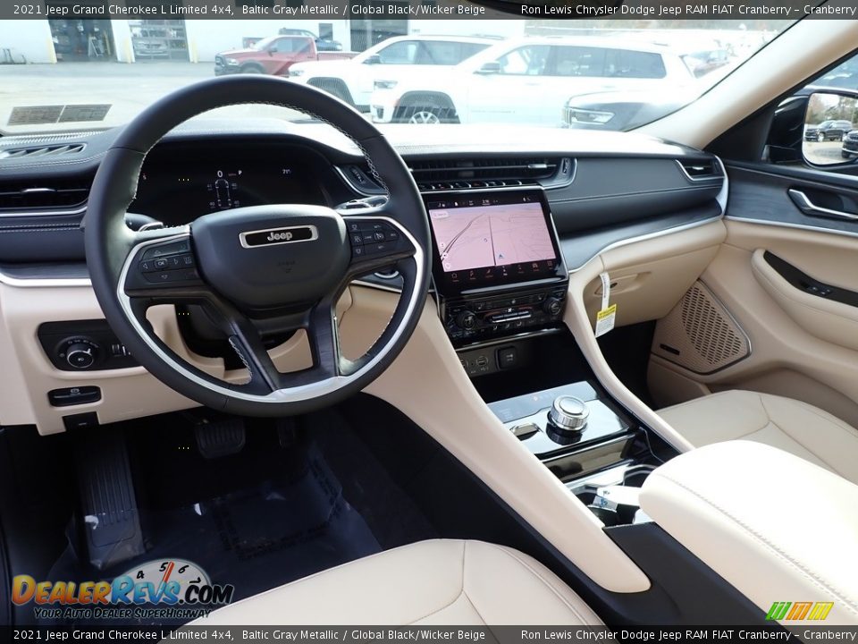 2021 Jeep Grand Cherokee L Limited 4x4 Baltic Gray Metallic / Global Black/Wicker Beige Photo #15