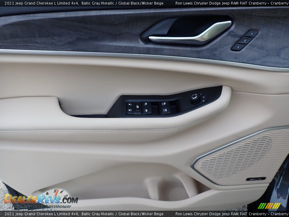 2021 Jeep Grand Cherokee L Limited 4x4 Baltic Gray Metallic / Global Black/Wicker Beige Photo #16