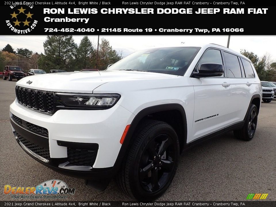 2021 Jeep Grand Cherokee L Altitude 4x4 Bright White / Black Photo #1