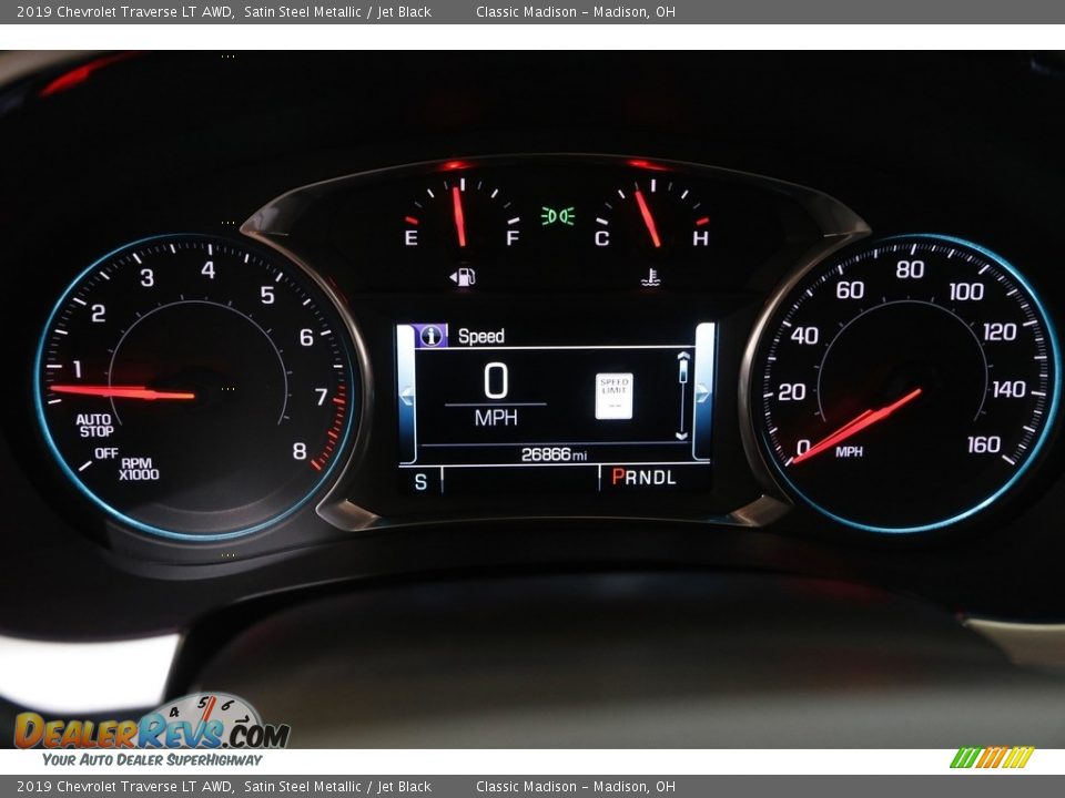 2019 Chevrolet Traverse LT AWD Satin Steel Metallic / Jet Black Photo #8