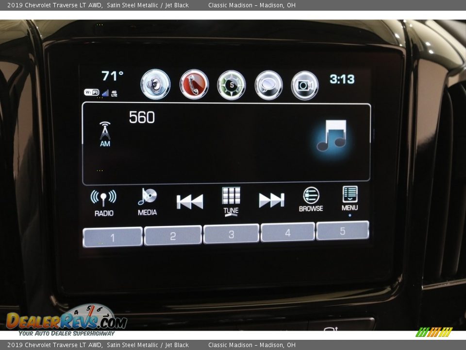 2019 Chevrolet Traverse LT AWD Satin Steel Metallic / Jet Black Photo #10