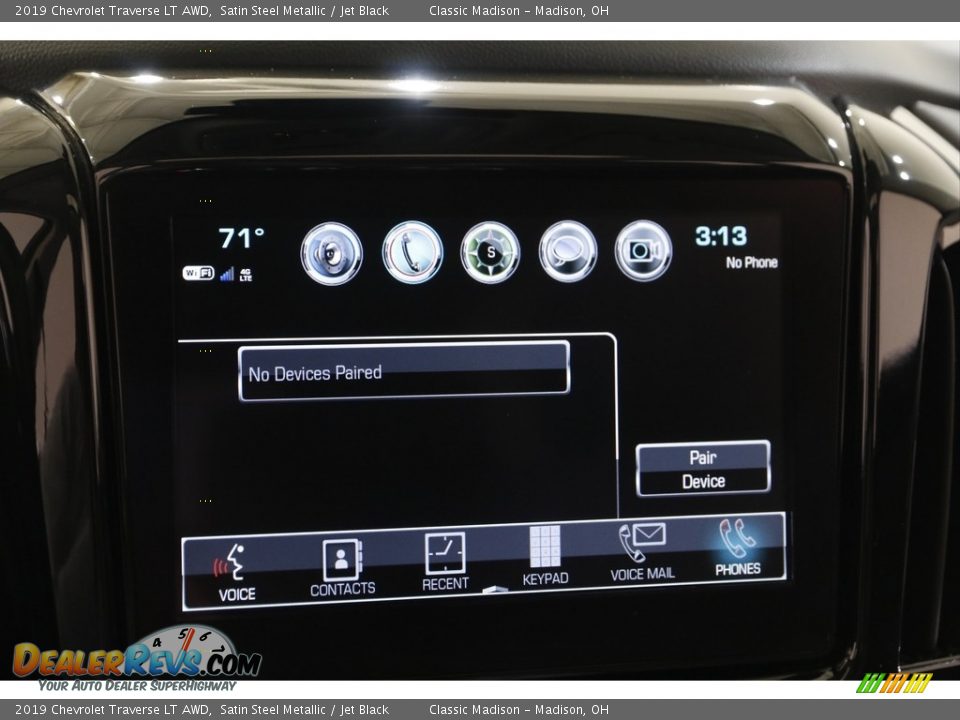 2019 Chevrolet Traverse LT AWD Satin Steel Metallic / Jet Black Photo #11