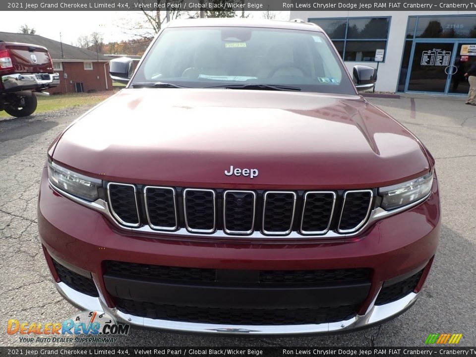 2021 Jeep Grand Cherokee L Limited 4x4 Velvet Red Pearl / Global Black/Wicker Beige Photo #2