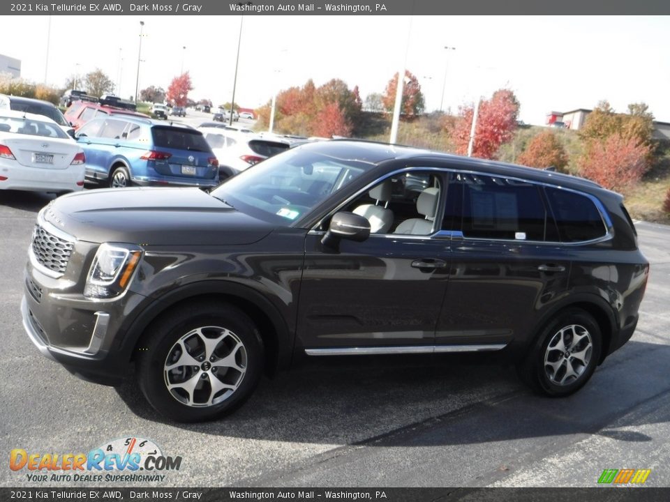 2021 Kia Telluride EX AWD Dark Moss / Gray Photo #7