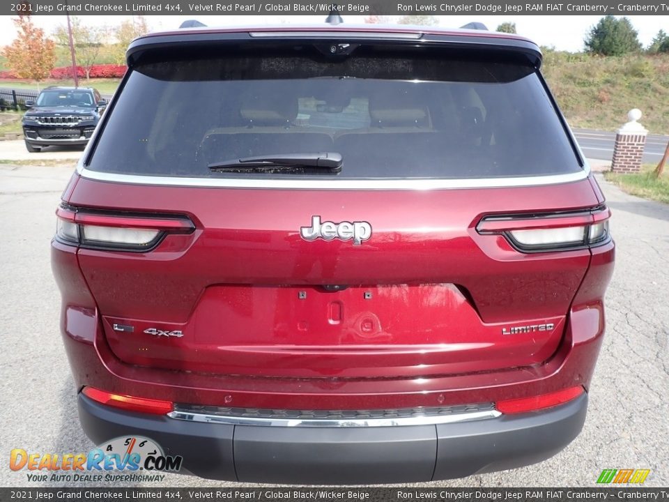 2021 Jeep Grand Cherokee L Limited 4x4 Velvet Red Pearl / Global Black/Wicker Beige Photo #6
