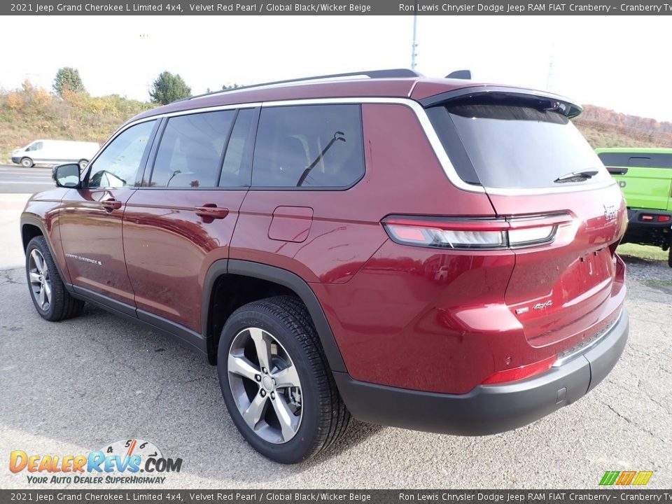 2021 Jeep Grand Cherokee L Limited 4x4 Velvet Red Pearl / Global Black/Wicker Beige Photo #8