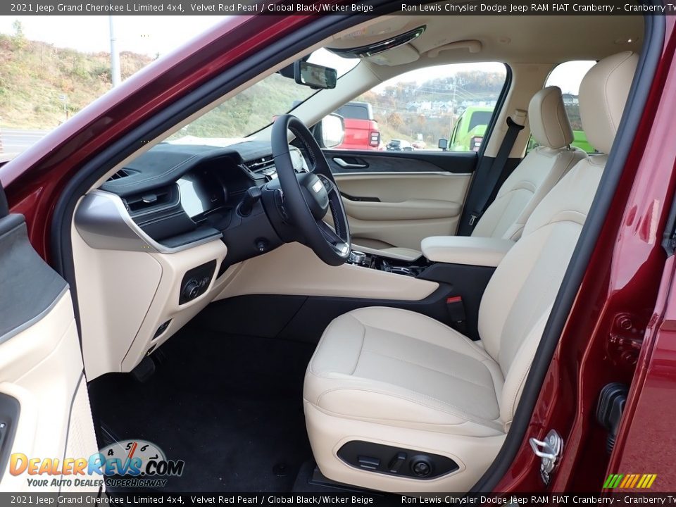2021 Jeep Grand Cherokee L Limited 4x4 Velvet Red Pearl / Global Black/Wicker Beige Photo #12