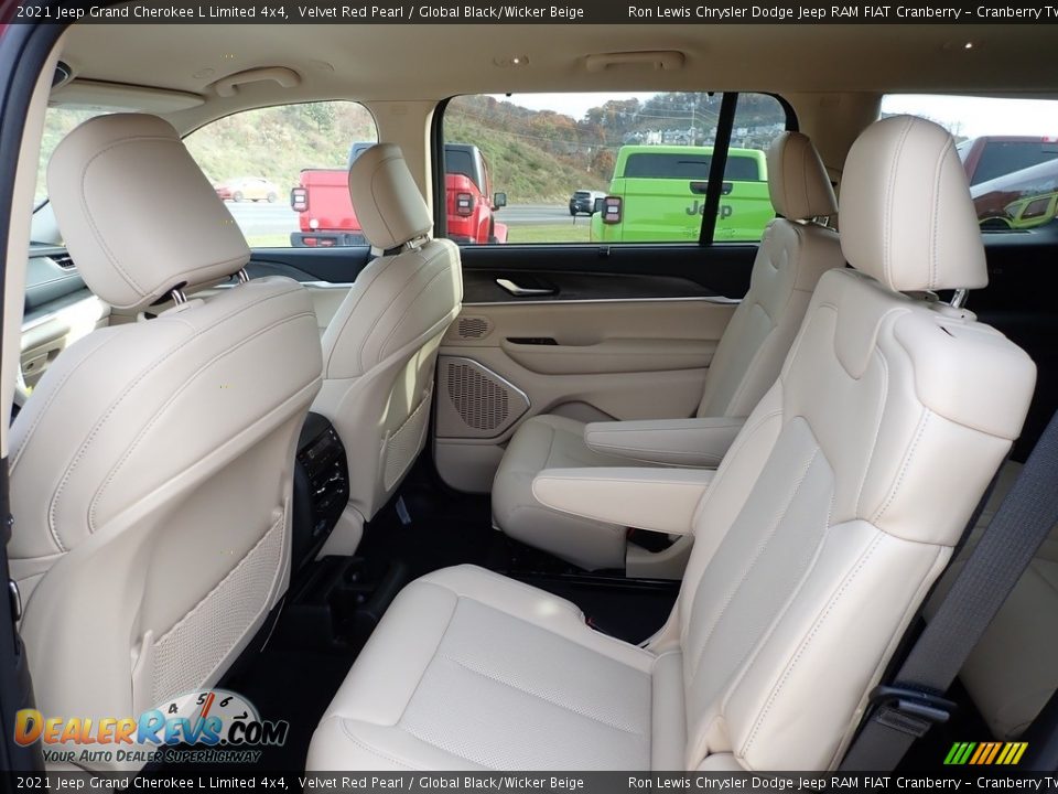 2021 Jeep Grand Cherokee L Limited 4x4 Velvet Red Pearl / Global Black/Wicker Beige Photo #13