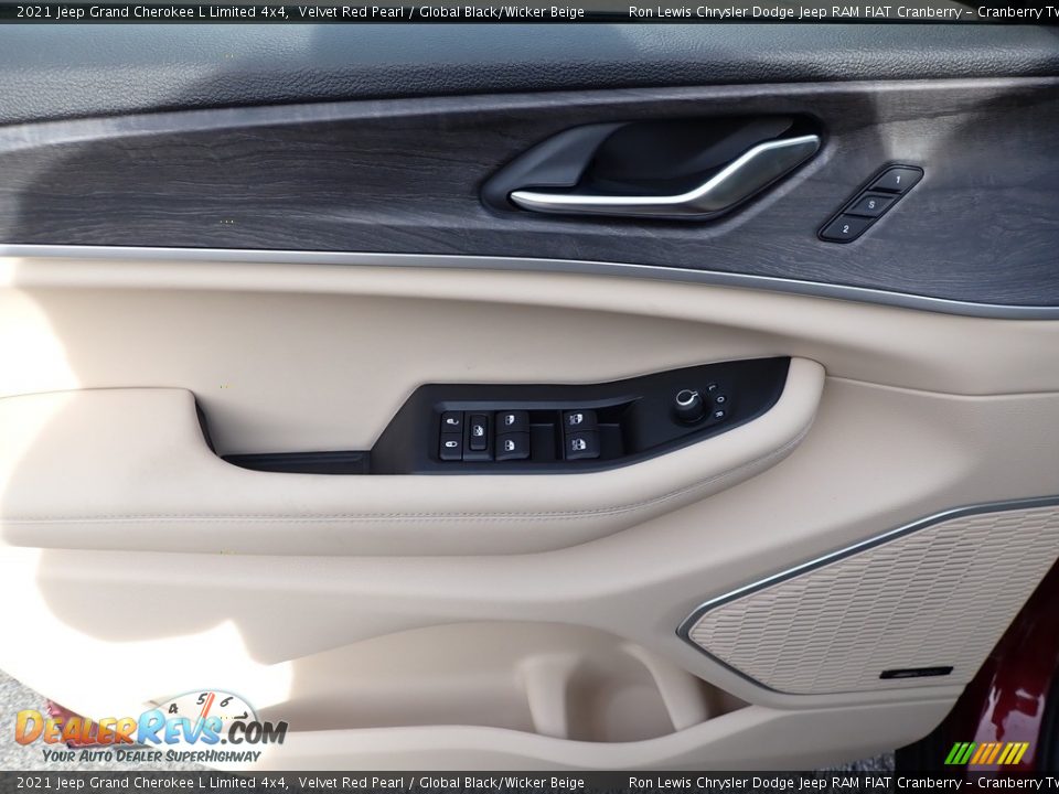 2021 Jeep Grand Cherokee L Limited 4x4 Velvet Red Pearl / Global Black/Wicker Beige Photo #16
