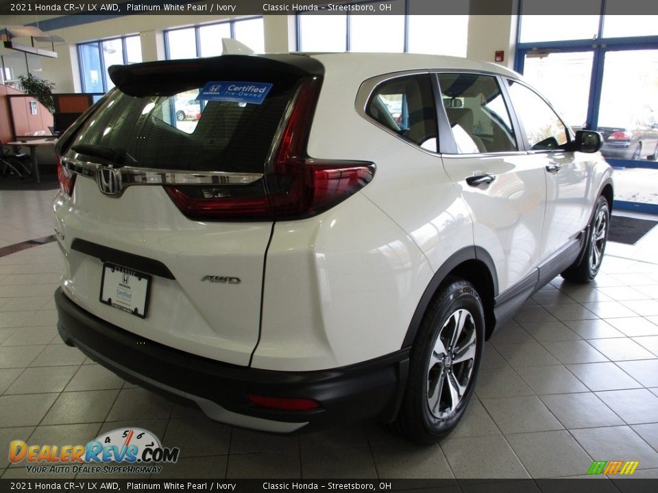 2021 Honda CR-V LX AWD Platinum White Pearl / Ivory Photo #7