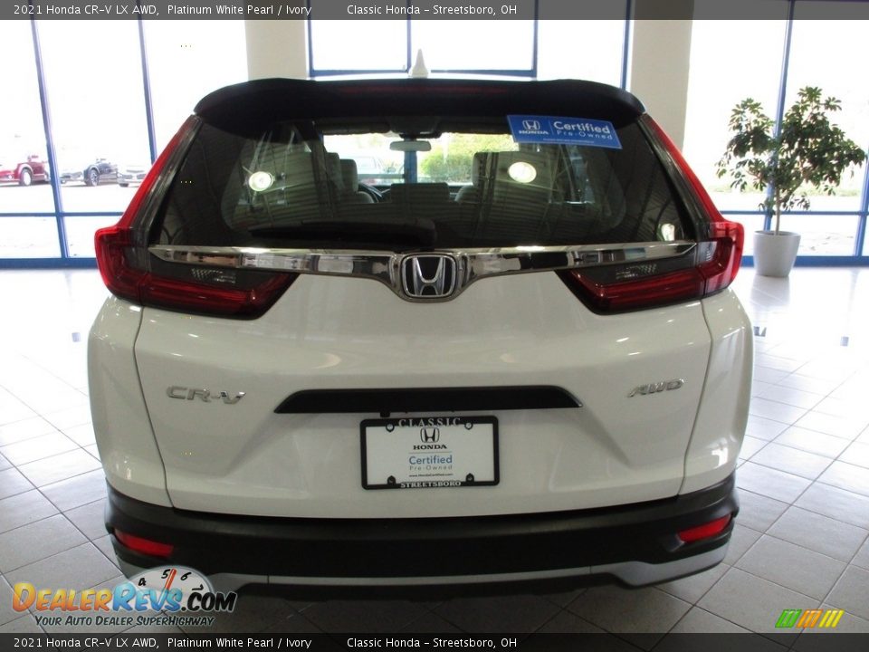 2021 Honda CR-V LX AWD Platinum White Pearl / Ivory Photo #8