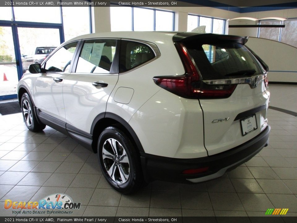 2021 Honda CR-V LX AWD Platinum White Pearl / Ivory Photo #9