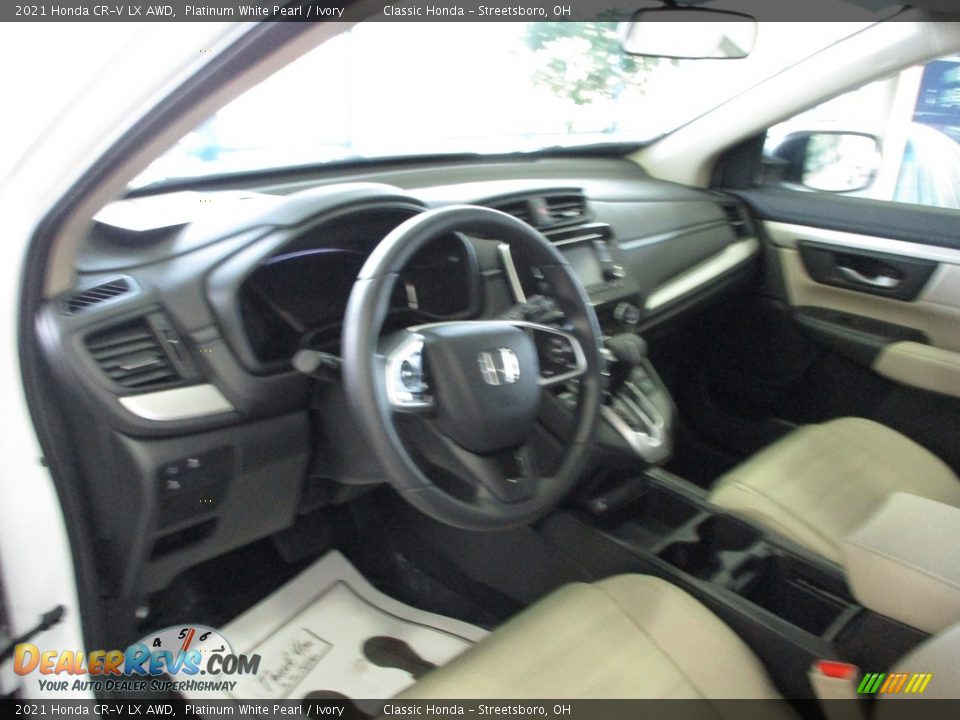 2021 Honda CR-V LX AWD Platinum White Pearl / Ivory Photo #26