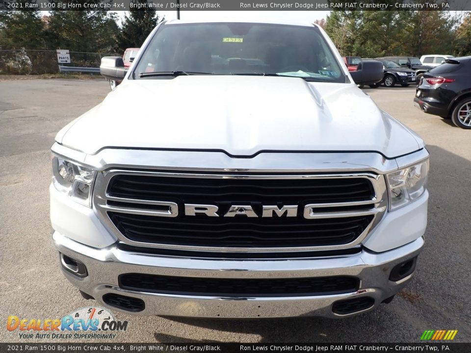 2021 Ram 1500 Big Horn Crew Cab 4x4 Bright White / Diesel Gray/Black Photo #2