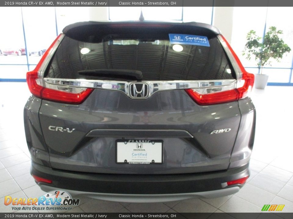 2019 Honda CR-V EX AWD Modern Steel Metallic / Ivory Photo #8